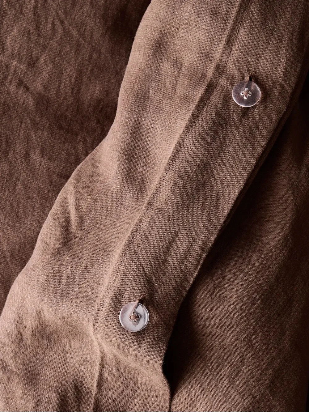 Quince European Linen Duvet Cover Set Full/Queen Espresso 3 Piece